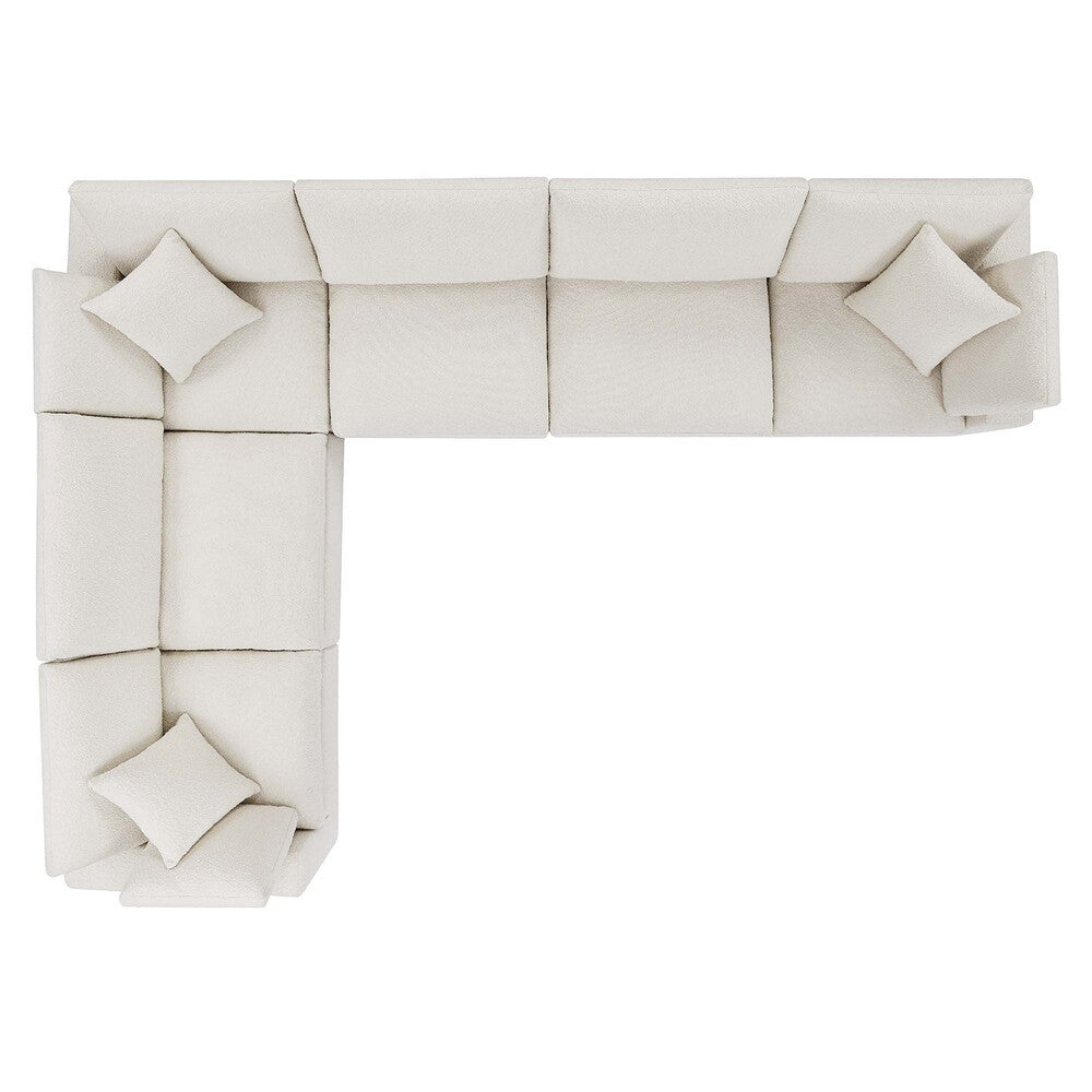 EEI-6369 Commix 6-Piece Down Filled Overstuffed Boucle Fabric Sectional Sofa by Modway