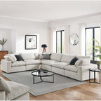 EEI-6369 Commix 6-Piece Down Filled Overstuffed Boucle Fabric Sectional Sofa by Modway