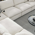EEI-6369 Commix 6-Piece Down Filled Overstuffed Boucle Fabric Sectional Sofa by Modway