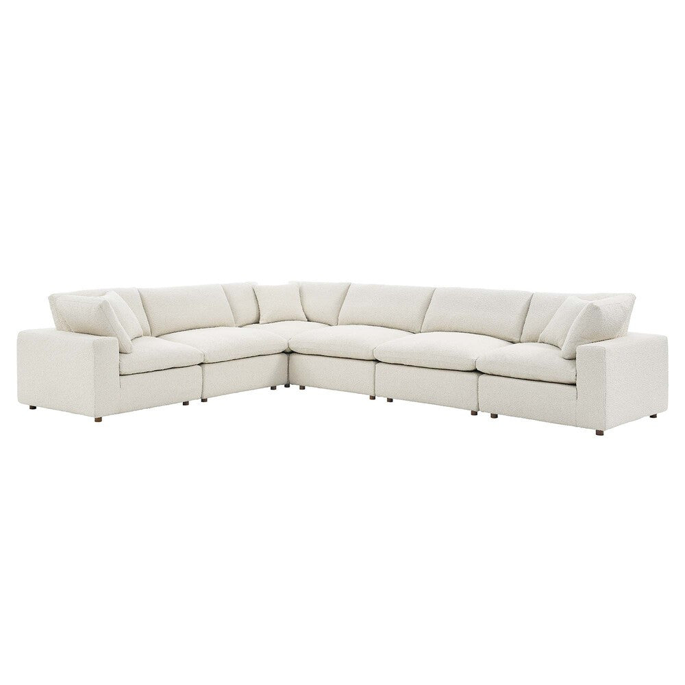 EEI-6369 Commix 6-Piece Down Filled Overstuffed Boucle Fabric Sectional Sofa by Modway