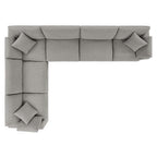 EEI-6369 Commix 6-Piece Down Filled Overstuffed Boucle Fabric Sectional Sofa by Modway