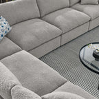 EEI-6369 Commix 6-Piece Down Filled Overstuffed Boucle Fabric Sectional Sofa by Modway
