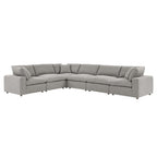 EEI-6369 Commix 6-Piece Down Filled Overstuffed Boucle Fabric Sectional Sofa by Modway