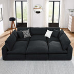 EEI-6372 Commix 6-Piece Down Filled Overstuffed Boucle Fabric Sectional Sofa by Modway