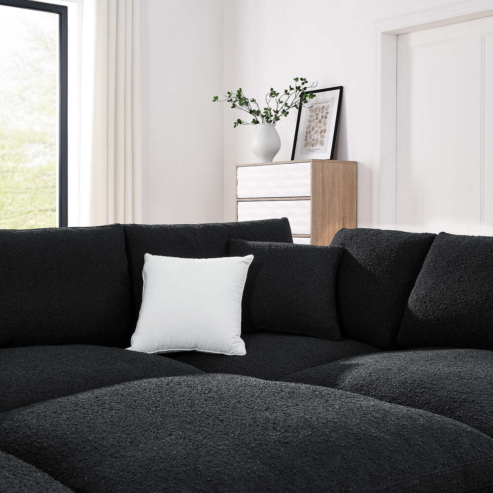EEI-6372 Commix 6-Piece Down Filled Overstuffed Boucle Fabric Sectional Sofa by Modway