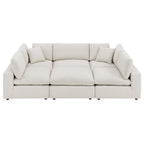 EEI-6372 Commix 6-Piece Down Filled Overstuffed Boucle Fabric Sectional Sofa by Modway
