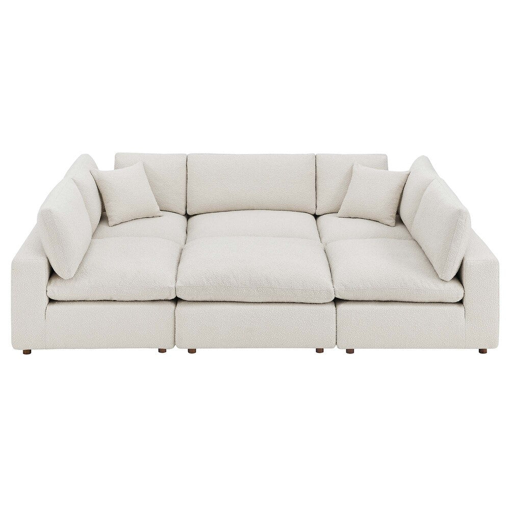 EEI-6372 Commix 6-Piece Down Filled Overstuffed Boucle Fabric Sectional Sofa by Modway
