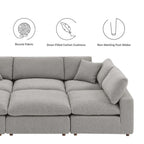 EEI-6372 Commix 6-Piece Down Filled Overstuffed Boucle Fabric Sectional Sofa by Modway