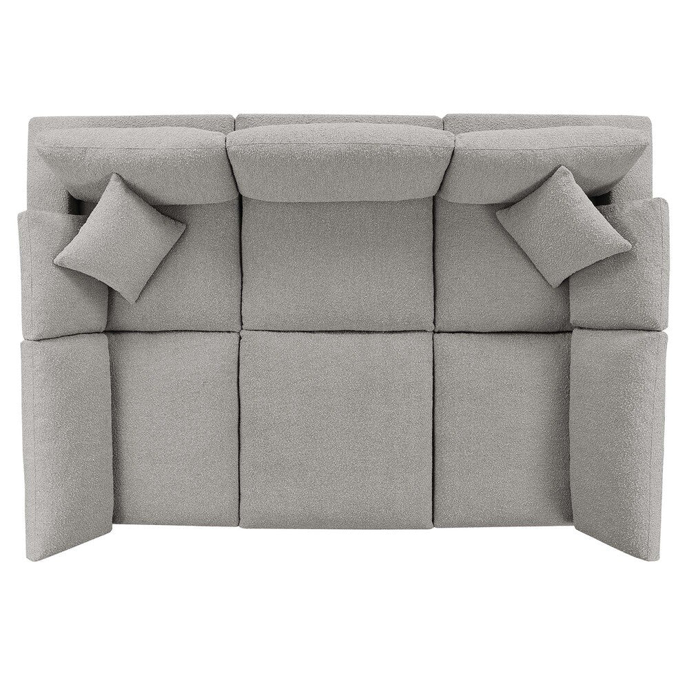 EEI-6372 Commix 6-Piece Down Filled Overstuffed Boucle Fabric Sectional Sofa by Modway