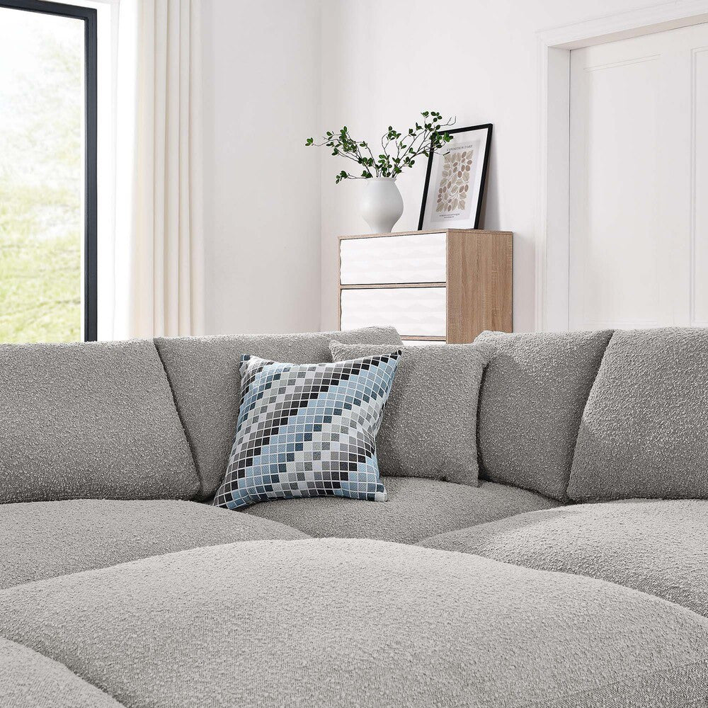EEI-6372 Commix 6-Piece Down Filled Overstuffed Boucle Fabric Sectional Sofa by Modway