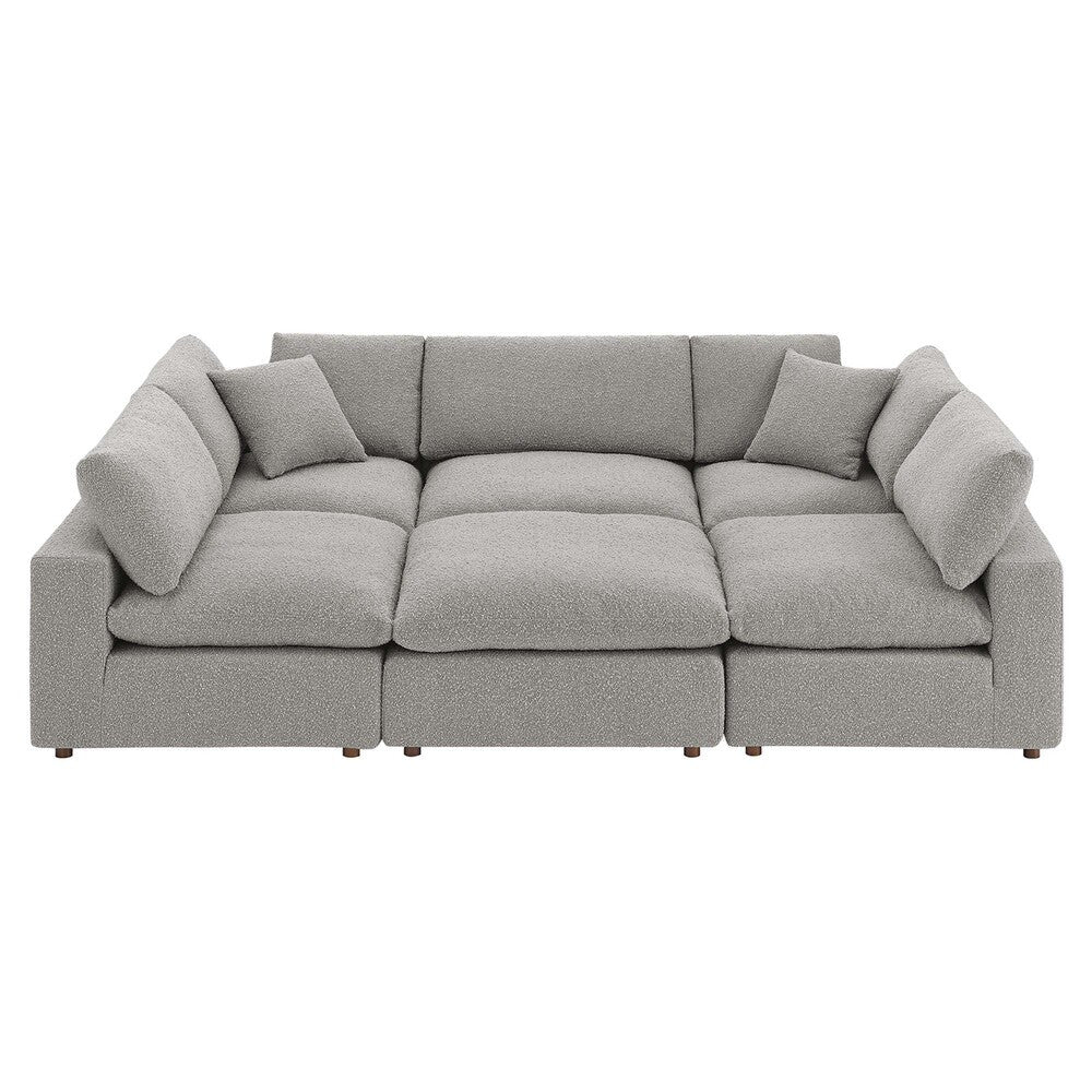 EEI-6372 Commix 6-Piece Down Filled Overstuffed Boucle Fabric Sectional Sofa by Modway