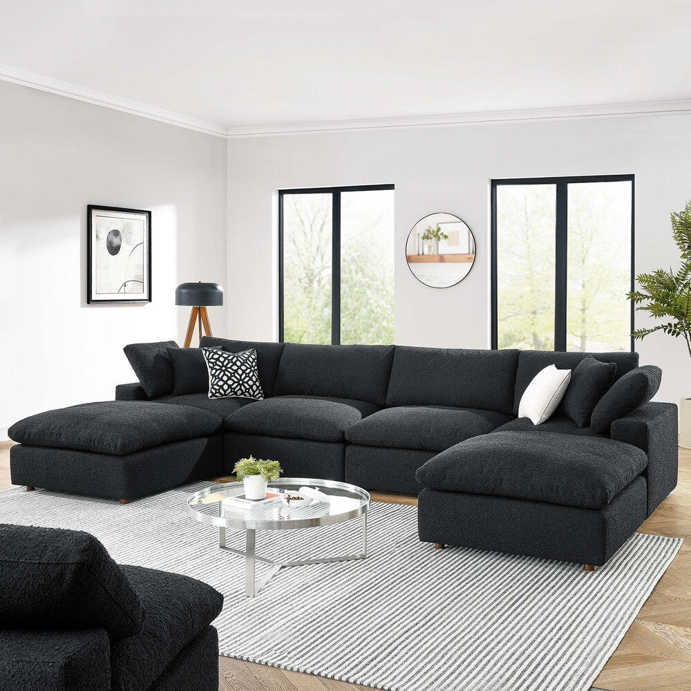 EEI-6366 Commix 6-Piece Down Filled Overstuffed Boucle Sectional Sofa by Modway