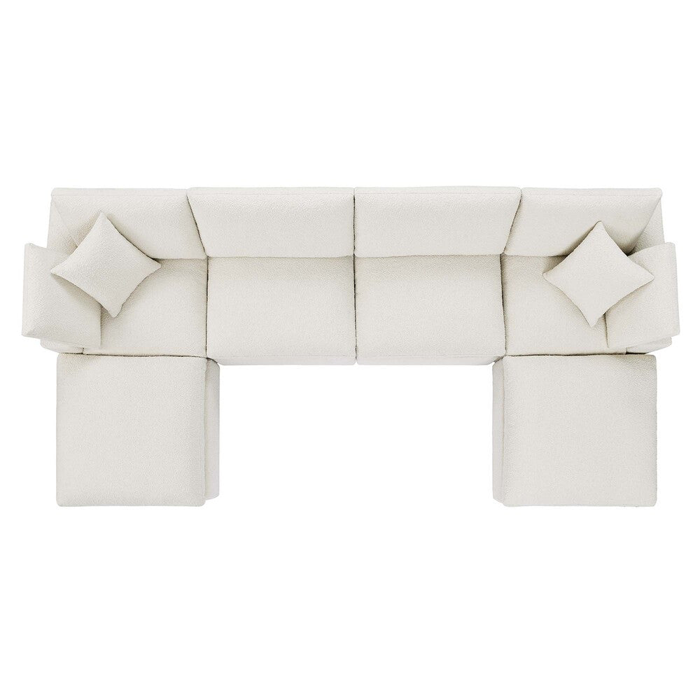 EEI-6366 Commix 6-Piece Down Filled Overstuffed Boucle Sectional Sofa by Modway