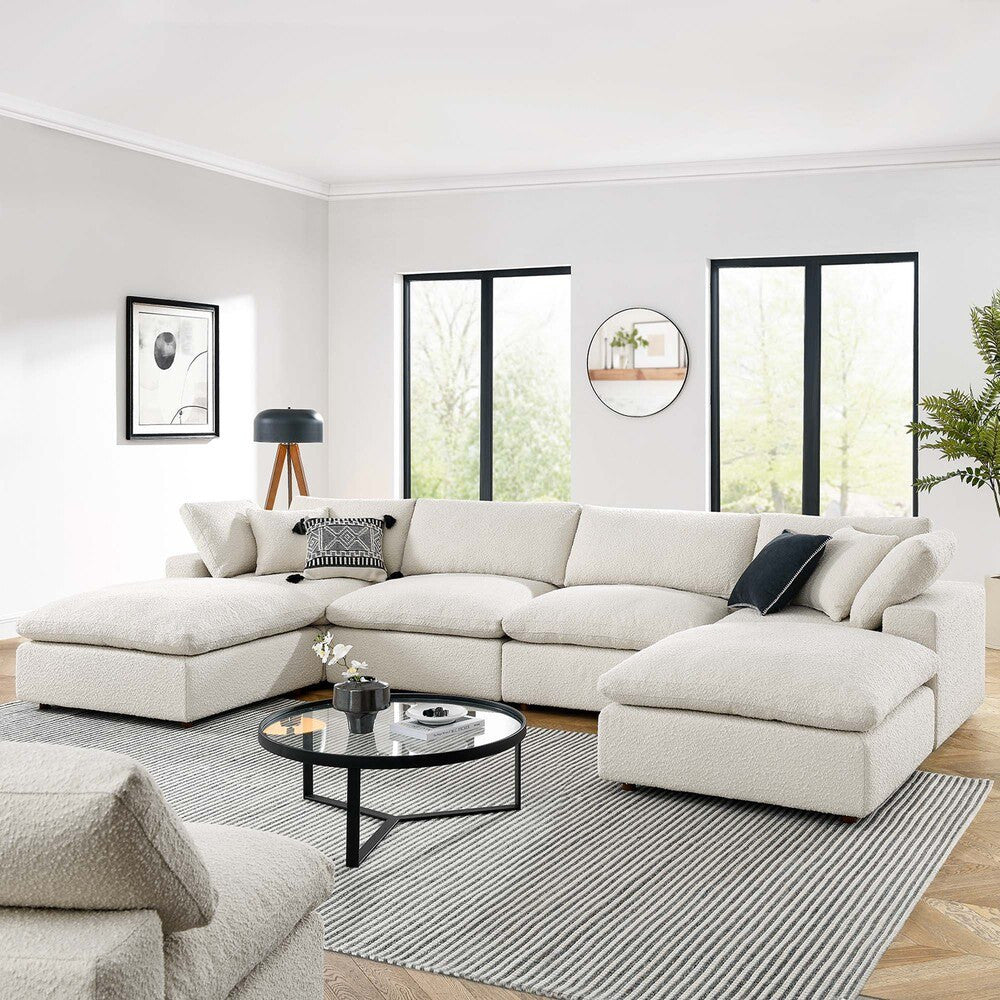 EEI-6366 Commix 6-Piece Down Filled Overstuffed Boucle Sectional Sofa by Modway