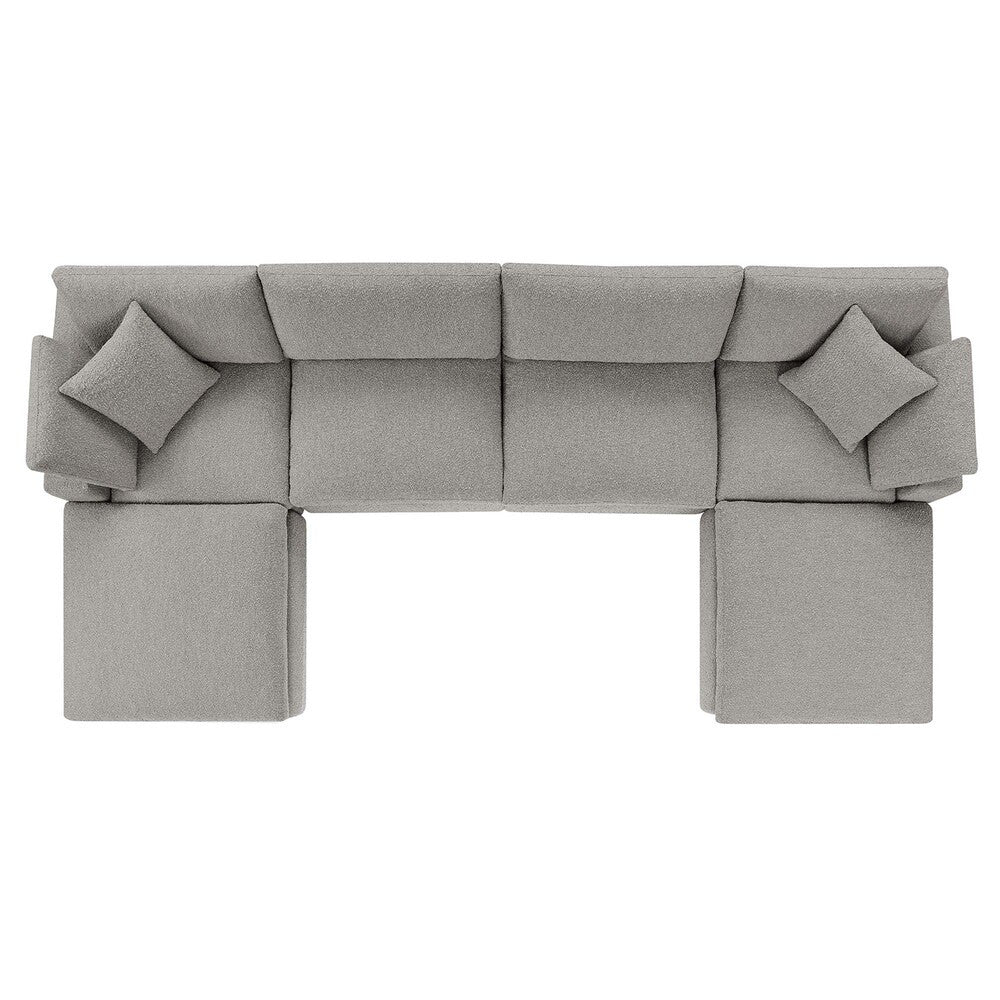 EEI-6366 Commix 6-Piece Down Filled Overstuffed Boucle Sectional Sofa by Modway