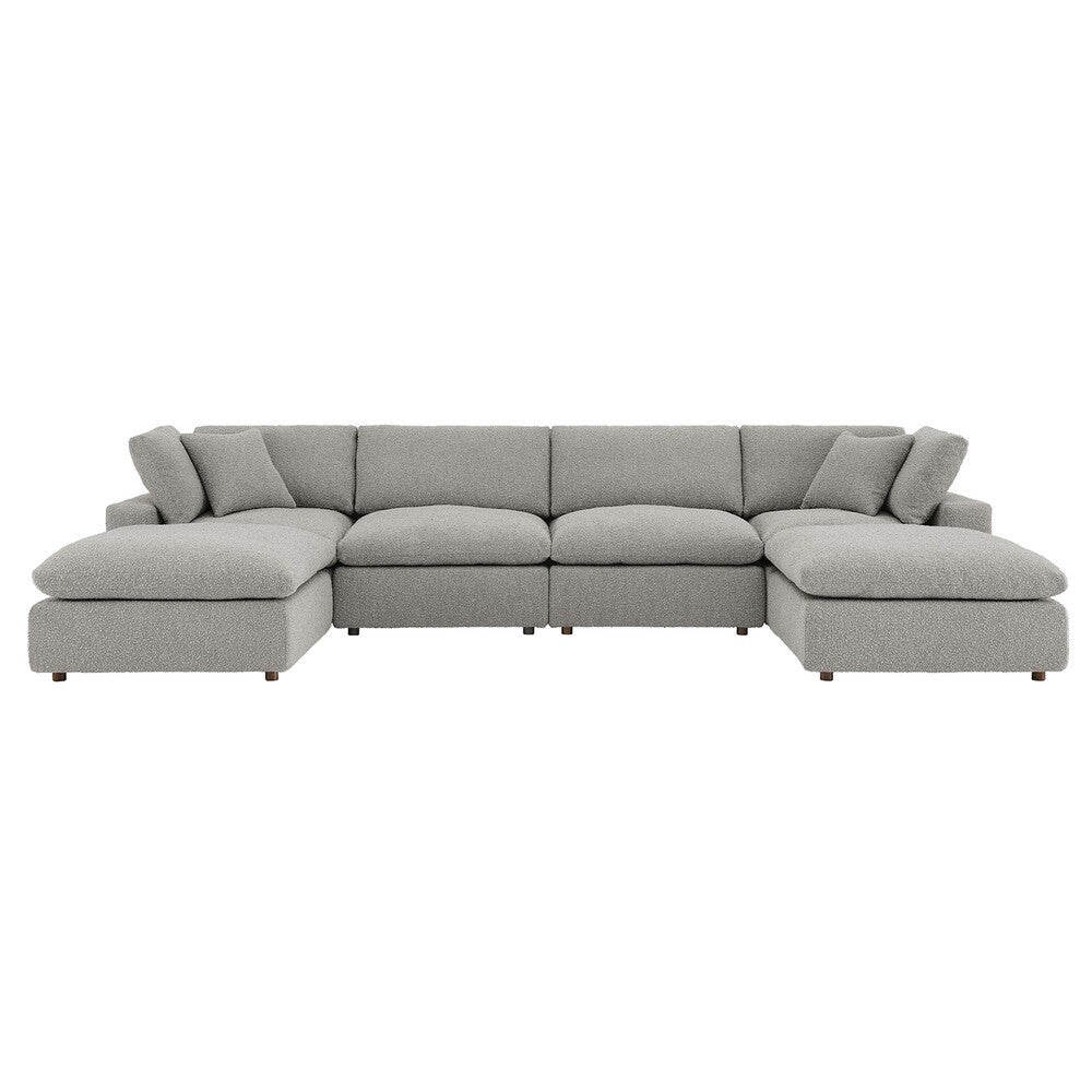 EEI-6366 Commix 6-Piece Down Filled Overstuffed Boucle Sectional Sofa by Modway