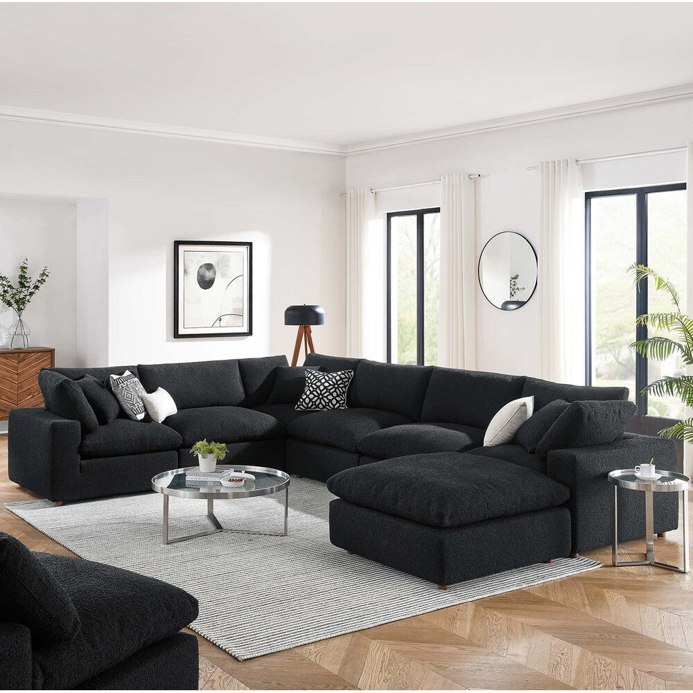 EEI-6370 Commix 7-Piece Down Filled Overstuffed Boucle Sectional Sofa by Modway