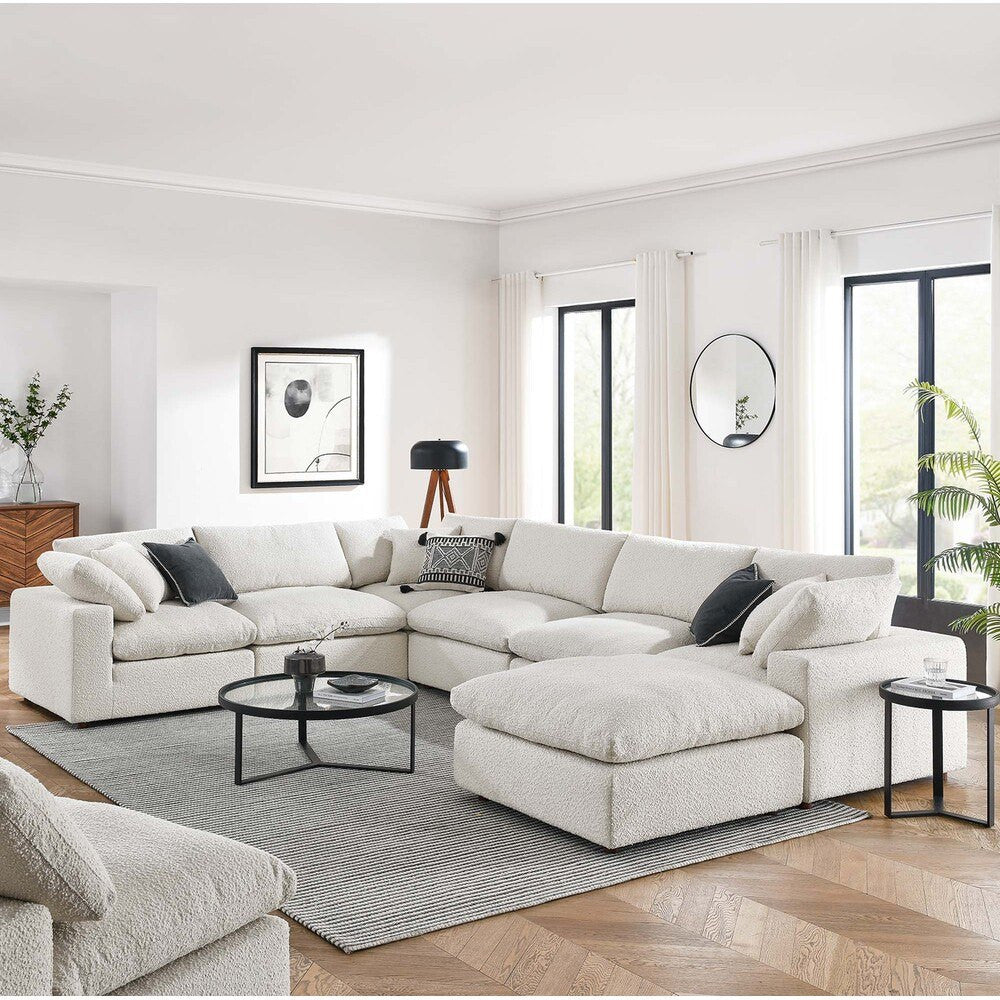 EEI-6370 Commix 7-Piece Down Filled Overstuffed Boucle Sectional Sofa by Modway