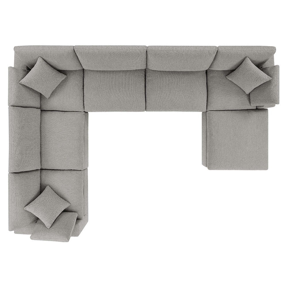 EEI-6370 Commix 7-Piece Down Filled Overstuffed Boucle Sectional Sofa by Modway