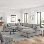 EEI-6370 Commix 7-Piece Down Filled Overstuffed Boucle Sectional Sofa by Modway