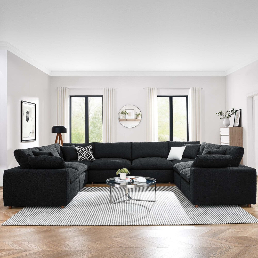 EEI-6371 Commix 8-Piece Down Filled Overstuffed Boucle Fabric Sectional Sofa by Modway