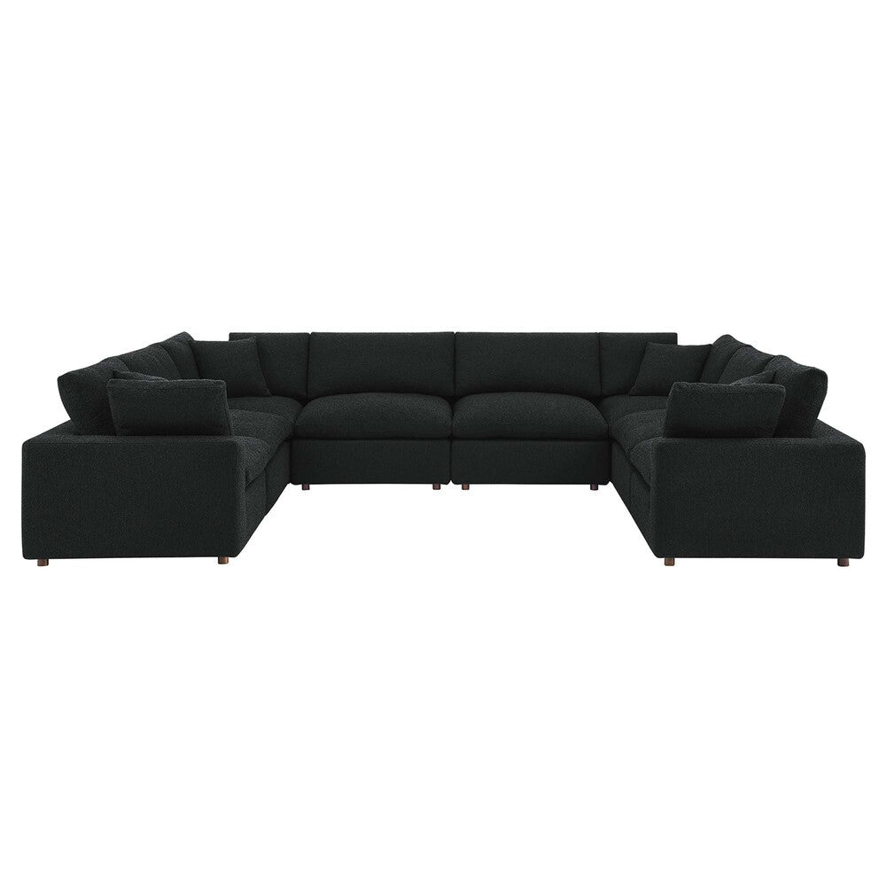 EEI-6371 Commix 8-Piece Down Filled Overstuffed Boucle Fabric Sectional Sofa by Modway