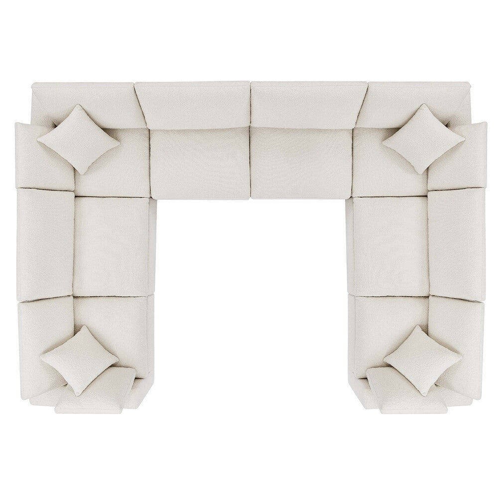 EEI-6371 Commix 8-Piece Down Filled Overstuffed Boucle Fabric Sectional Sofa by Modway