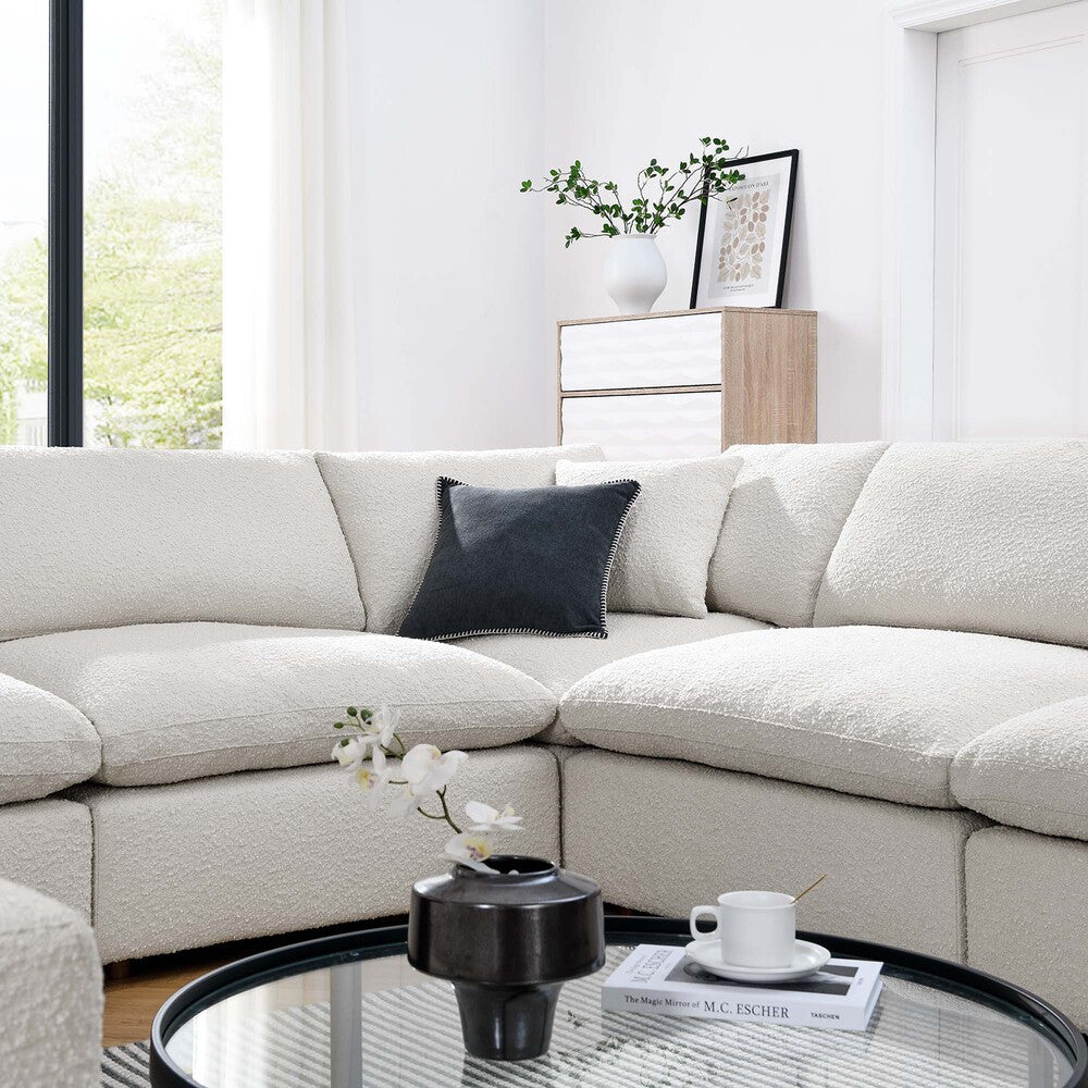 EEI-6371 Commix 8-Piece Down Filled Overstuffed Boucle Fabric Sectional Sofa by Modway