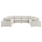 EEI-6371 Commix 8-Piece Down Filled Overstuffed Boucle Fabric Sectional Sofa by Modway