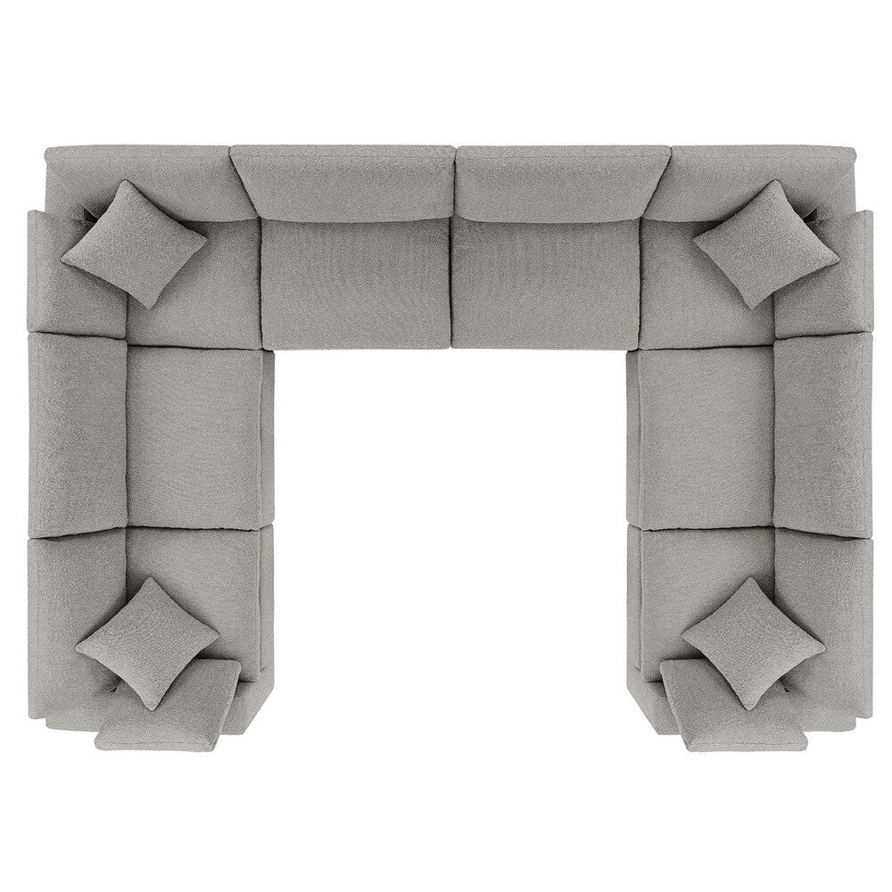 EEI-6371 Commix 8-Piece Down Filled Overstuffed Boucle Fabric Sectional Sofa by Modway