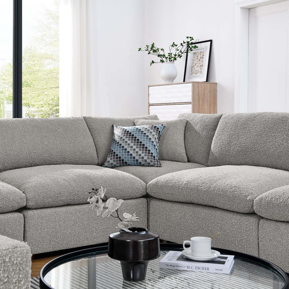 EEI-6371 Commix 8-Piece Down Filled Overstuffed Boucle Fabric Sectional Sofa by Modway
