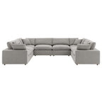 EEI-6371 Commix 8-Piece Down Filled Overstuffed Boucle Fabric Sectional Sofa by Modway