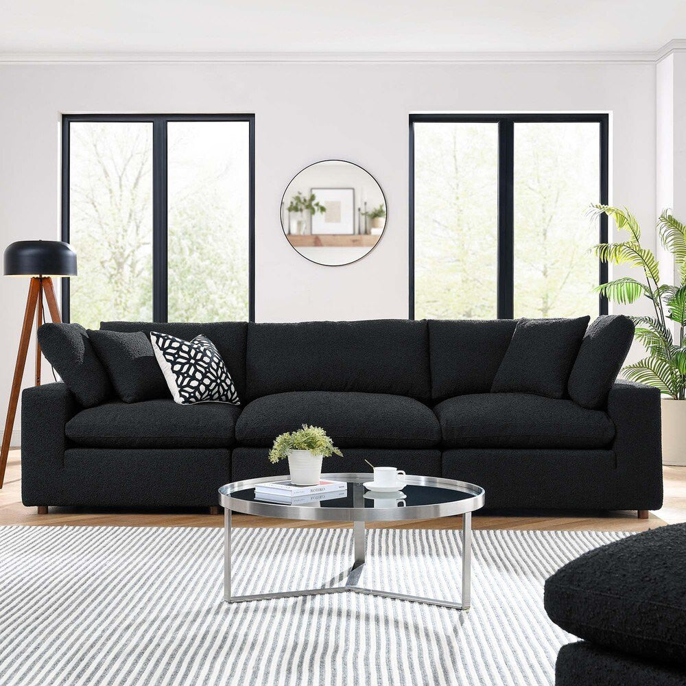 EEI-6362 Commix Down Filled Overstuffed Boucle Fabric 3-Seater Sofa by Modway