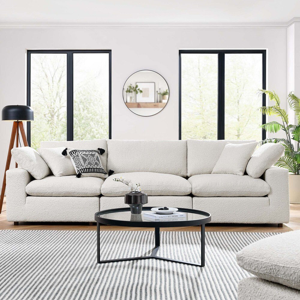 EEI-6362 Commix Down Filled Overstuffed Boucle Fabric 3-Seater Sofa by Modway