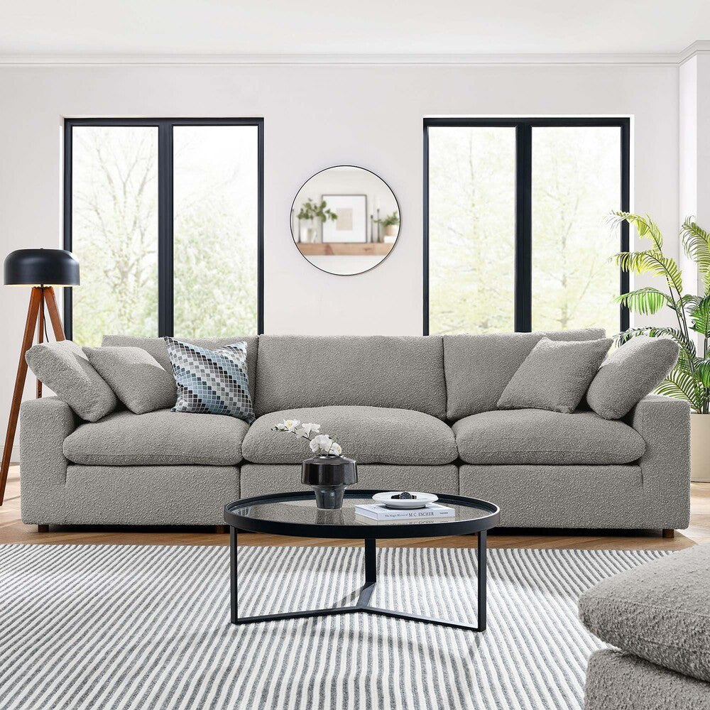 EEI-6362 Commix Down Filled Overstuffed Boucle Fabric 3-Seater Sofa by Modway