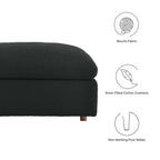 EEI-6258 Commix Down Filled Overstuffed Boucle Fabric Ottoman by Modway