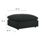 EEI-6258 Commix Down Filled Overstuffed Boucle Fabric Ottoman by Modway