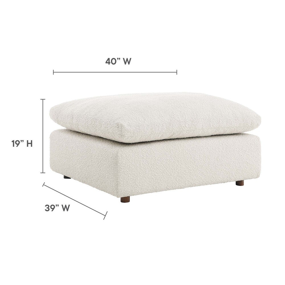 EEI-6258 Commix Down Filled Overstuffed Boucle Fabric Ottoman by Modway