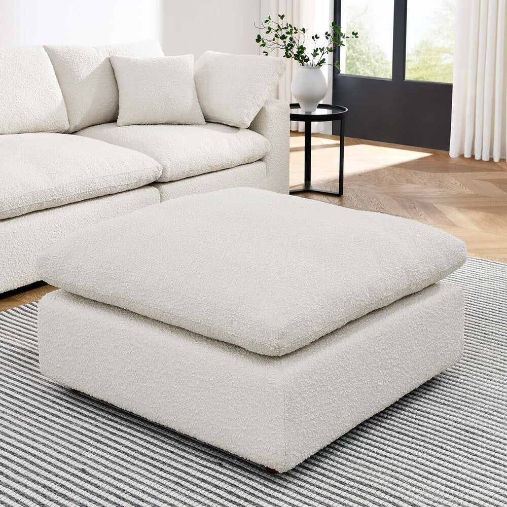 EEI-6258 Commix Down Filled Overstuffed Boucle Fabric Ottoman by Modway