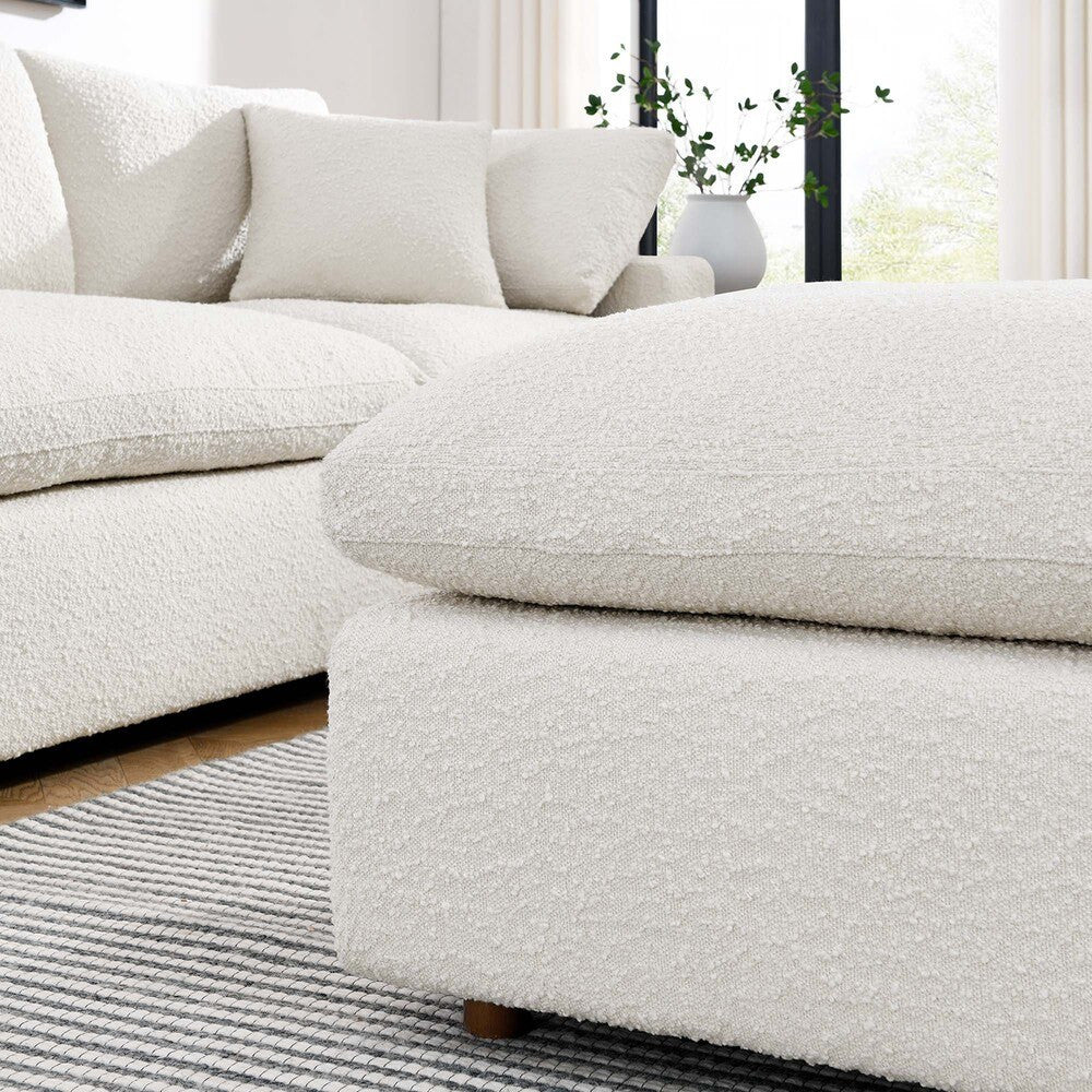 EEI-6258 Commix Down Filled Overstuffed Boucle Fabric Ottoman by Modway