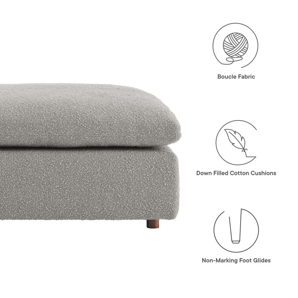 EEI-6258 Commix Down Filled Overstuffed Boucle Fabric Ottoman by Modway