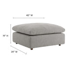 EEI-6258 Commix Down Filled Overstuffed Boucle Fabric Ottoman by Modway