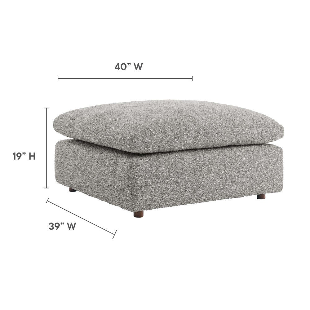 EEI-6258 Commix Down Filled Overstuffed Boucle Fabric Ottoman by Modway