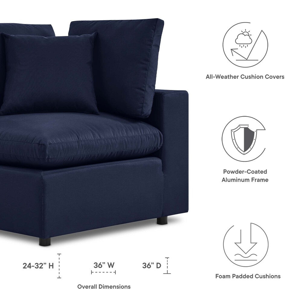 EEI-4904 Commix Overstuffed Outdoor Patio Corner Chair by Modway