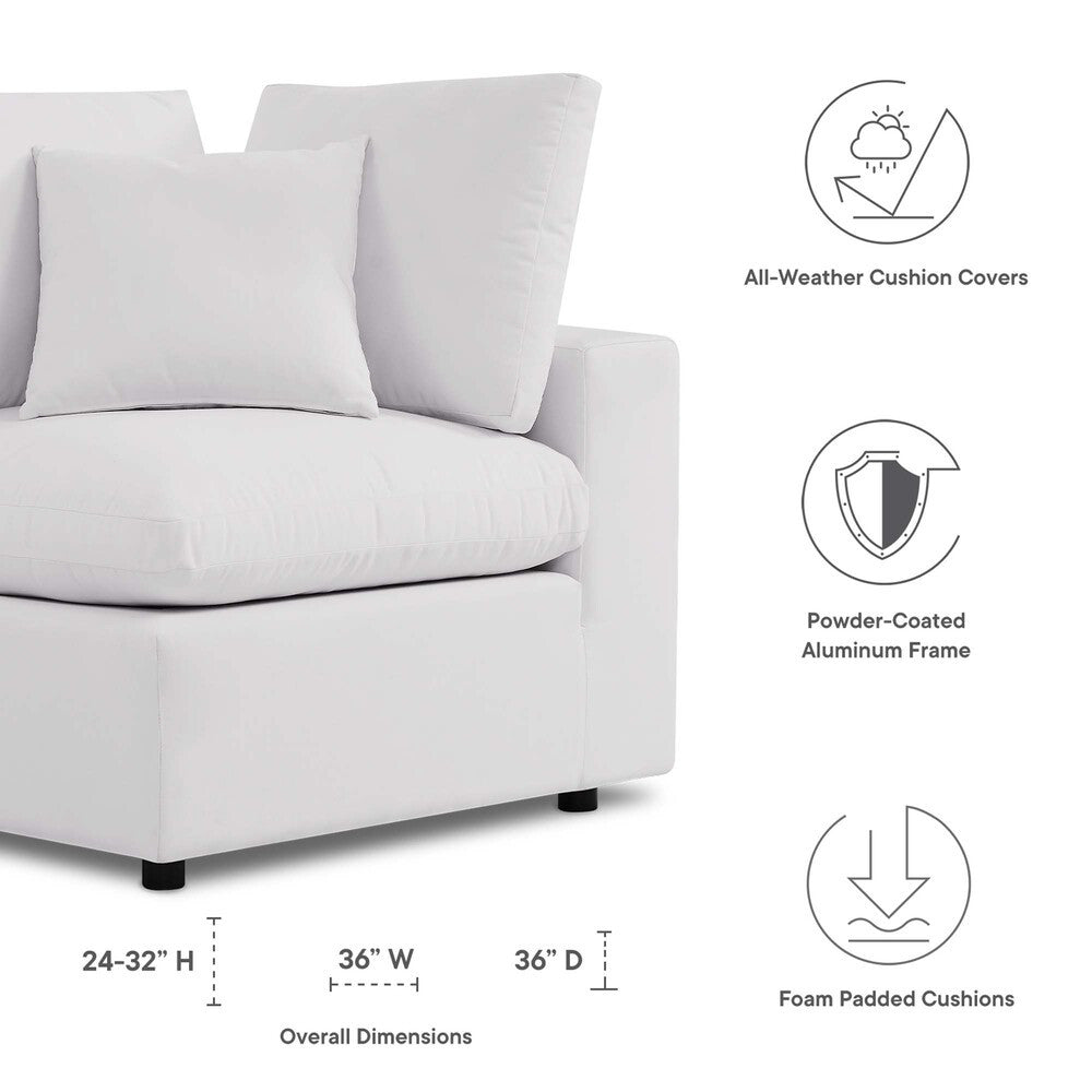 EEI-4904 Commix Overstuffed Outdoor Patio Corner Chair by Modway