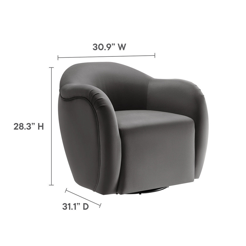 EEI-6959 Compose Performance Velvet Swivel Armchair by Modway
