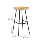 EEI-6742 Concord Backless Wood Bar Stools Set of 2 by Modway
