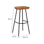 EEI-6742 Concord Backless Wood Bar Stools Set of 2 by Modway