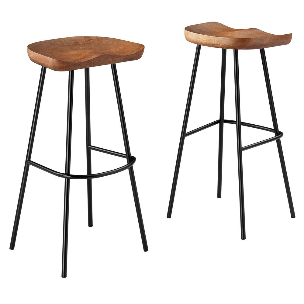 EEI-6742 Concord Backless Wood Bar Stools Set of 2 by Modway