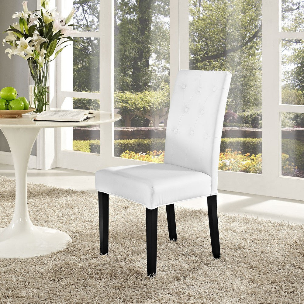 EEI-1382-WHI Confer Dining Vinyl Side Chair by Modway